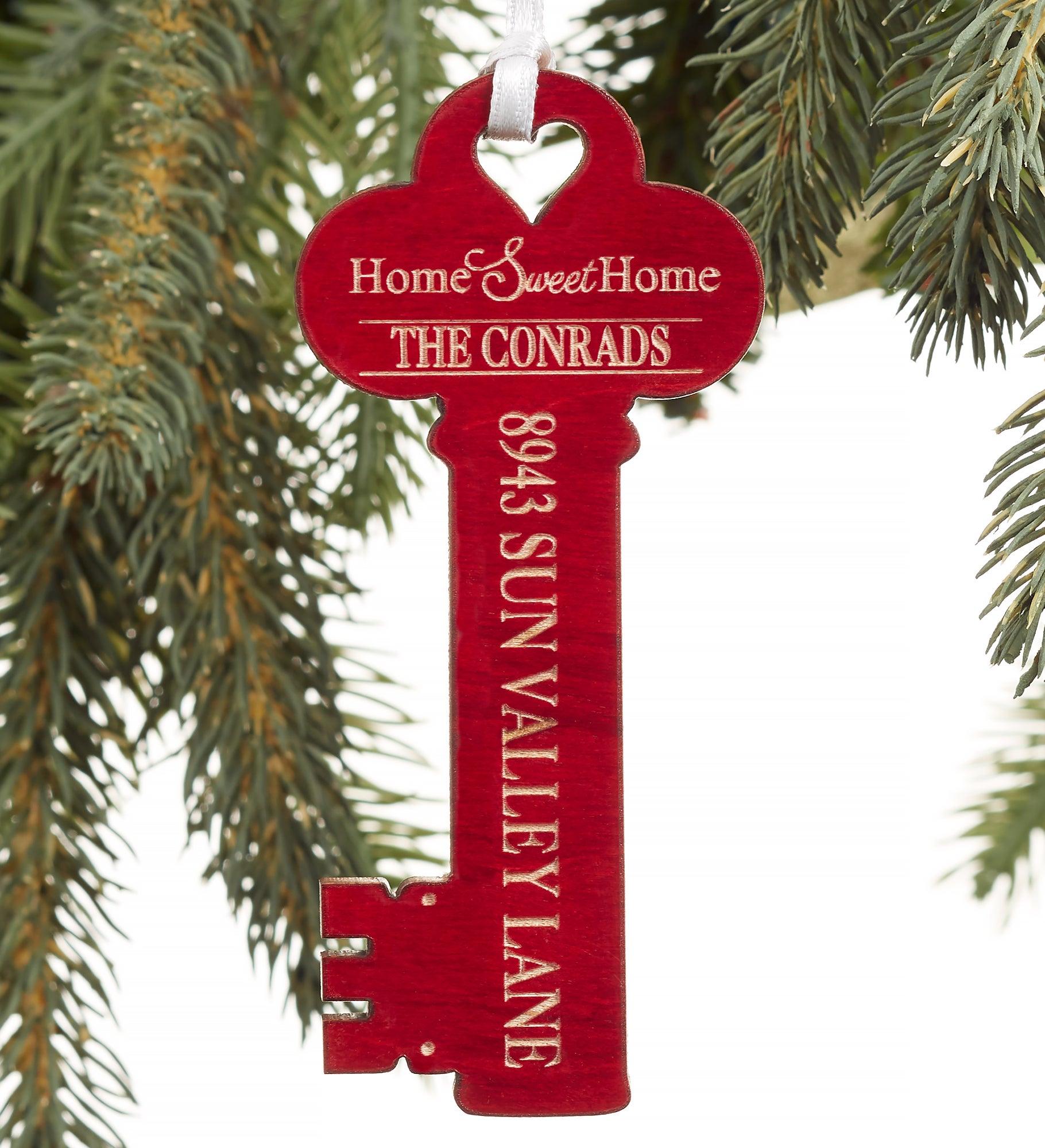 New Home Personalized Key Ornament